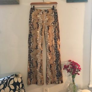 Sinequanone Paris Python Print Trousers Size 8